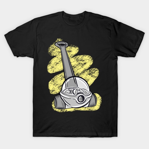 Black And White Corn Popper With Yellow Splash T-Shirt by missmann